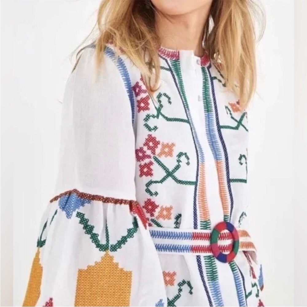 FARM Rio Jimena Embroidered Mini Dress Large NWOT - Picture 15 of 16